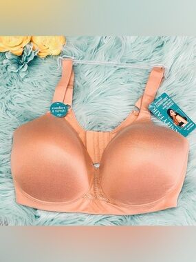 Vanity Fair Beyond Comfort Women's Bra Seamless Wireless Support Sz 40DD NEW!